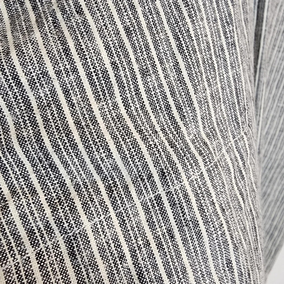 Day Space Night 100% linen grey blue white stripe dress one size medium - Picture 9 of 13